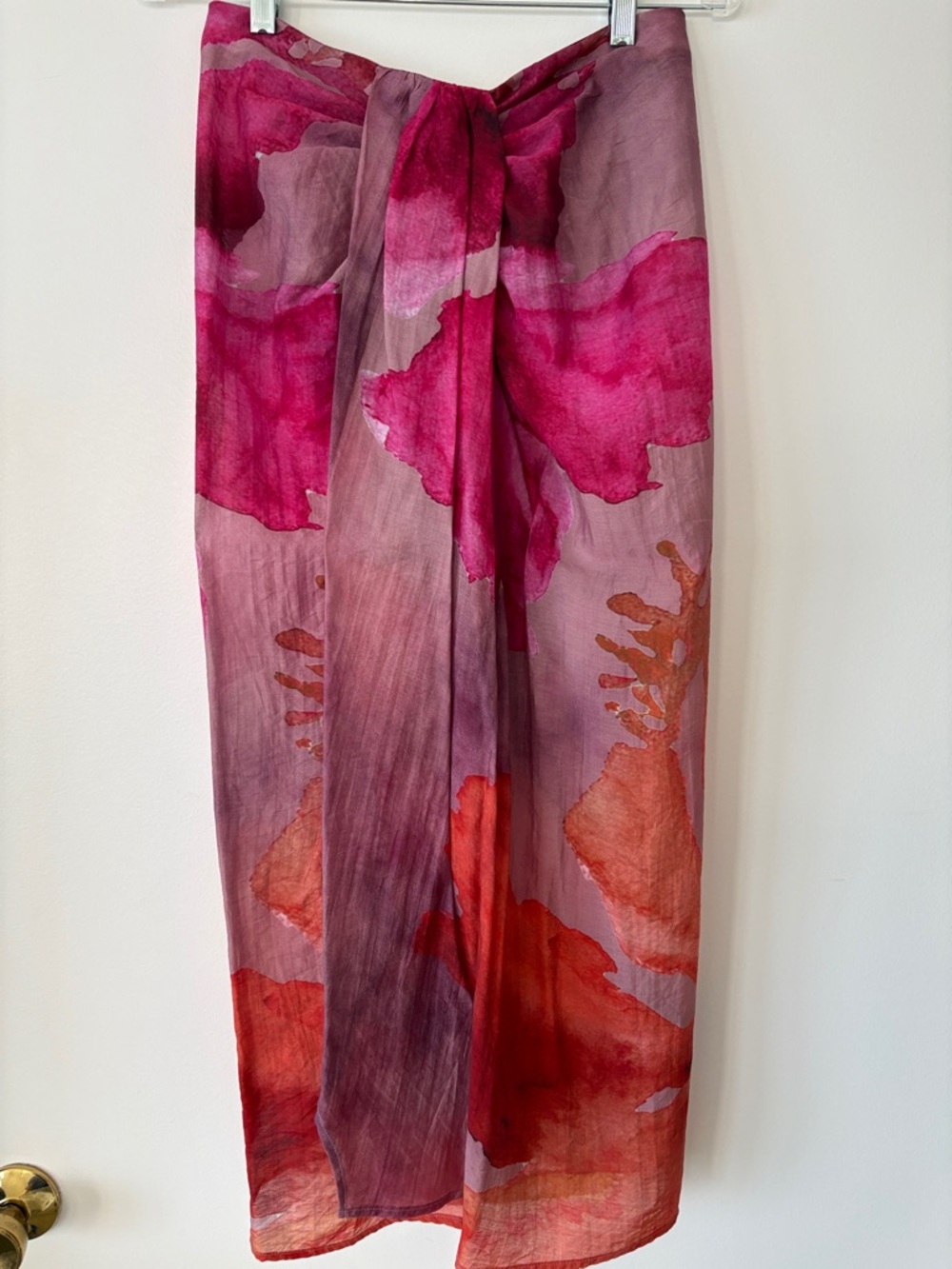 Gorgeous pink, plum, and orange sarong from ZARA